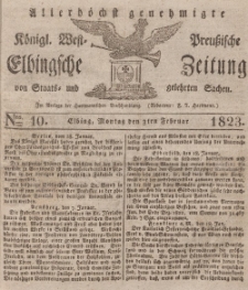 Elbingsche Zeitung, No. 10 Montag, 3 Februar 1823