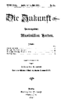 Die Zukunft, 1. Mai, Jahrg. XXIII, Bd. 91, Nr 31.