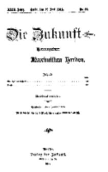 Die Zukunft, 19. Juni, Jahrg. XXIII, Bd. 91, Nr 38.