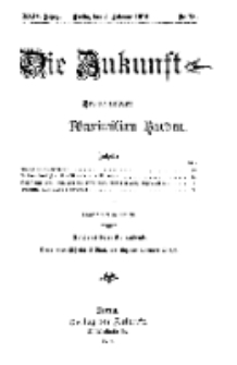 Die Zukunft, 5. Februar, Jahrg. XXIV, Bd. 94, Nr 18.