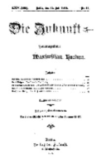 Die Zukunft, 15. Juli, Jahrg. XXIV, Bd. 96, Nr 41.