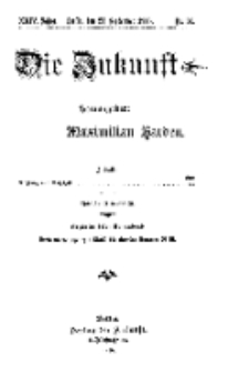 Die Zukunft, 23. September, Jahrg. XXIV, Bd. 96, Nr 51.