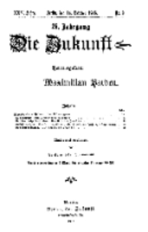 Die Zukunft, 14. Oktober, Jahrg. XXV, Bd. 97, Nr 2.