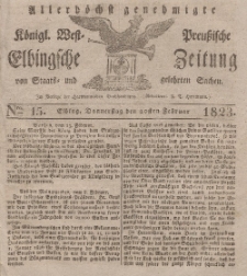 Elbingsche Zeitung, No. 15 Donnerstag, 20 Februar 1823