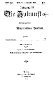 Die Zukunft, 11. November, Jahrg. XXV, Bd. 97, Nr 6.