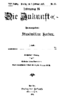 Die Zukunft, 3. Februar, Jahrg. XXV, Bd. 98, Nr 18.