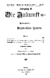 Die Zukunft, 10. Februar, Jahrg. XXV, Bd. 98, Nr 19.