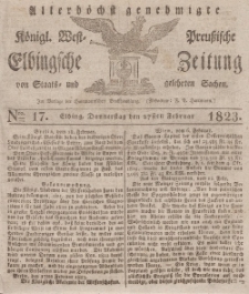 Elbingsche Zeitung, No. 17 Donnerstag, 27 Februar 1823