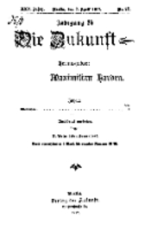 Die Zukunft, 7. April, Jahrg. XXV, Bd. 99, Nr 27.
