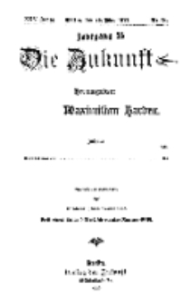 Die Zukunft, 26. Mai, Jahrg. XXV, Bd. 99, Nr 34.