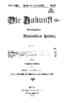 Die Zukunft, 15. Juni, Jahrg. XXVI, Bd. 101, Nr 29.