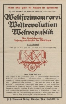 Einen Blick hinter die Kulissen der Weltbühne…[ulotka]