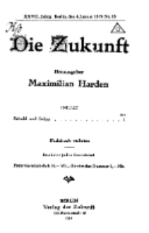 Die Zukunft, 4. Januar, Jahrg. XXVII, Bd. 104, Nr 13.