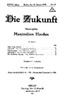 Die Zukunft, 11. Januar, Jahrg. XXVII, Bd. 104, Nr 14.