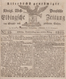 Elbingsche Zeitung, No. 23 Donnerstag, 20 März 1823