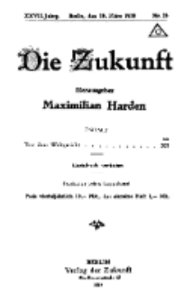 Die Zukunft, 29. März, Jahrg. XXVII, Bd. 104, Nr 25.