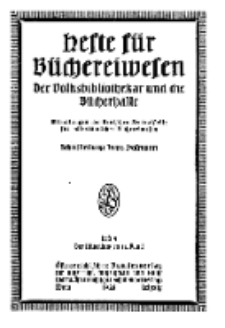 Hefte für Büchereiwesen. Der Volksbibliothekar und die Bücherhalle, 12. Band, H. 4.