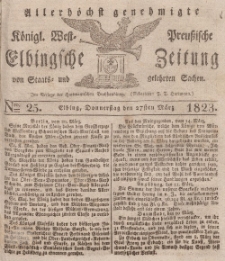 Elbingsche Zeitung, No. 25 Donnerstag, 27 März 1823