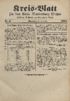 Kreis-Blatt für den Kreis Marienburg Westpreussen, 16. Januar, Nr 4.