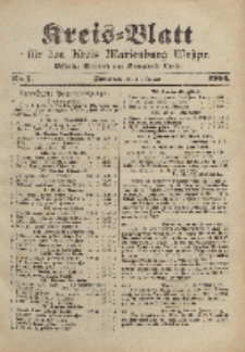Kreis-Blatt für den Kreis Marienburg Westpreussen, 27. Januar, Nr 7.