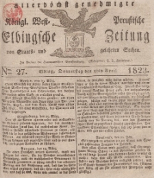 Elbingsche Zeitung, No. 27 Donnerstag, 3 April 1823