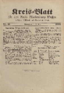 Kreis-Blatt für den Kreis Marienburg Westpreussen, 16. März, Nr 21.
