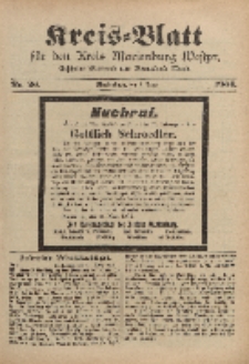 Kreis-Blatt für den Kreis Marienburg Westpreussen, 2. April, Nr 26.
