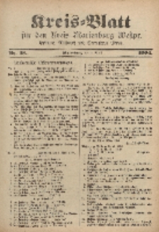 Kreis-Blatt für den Kreis Marienburg Westpreussen, 9. April, Nr 28.