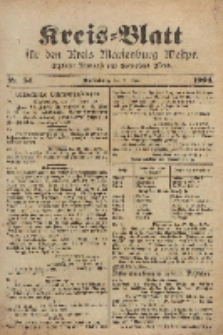 Kreis-Blatt für den Kreis Marienburg Westpreussen, 30. April, Nr 34.