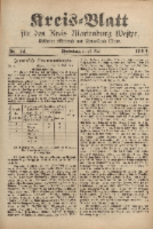 Kreis-Blatt für den Kreis Marienburg Westpreussen, 25. Mai, Nr 42.