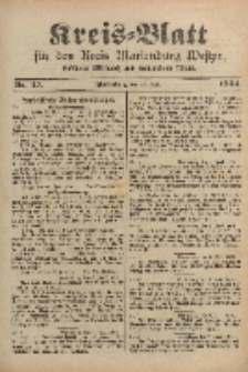 Kreis-Blatt für den Kreis Marienburg Westpreussen, 11. Juni, Nr 47.