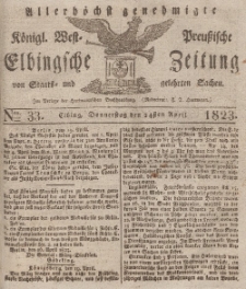Elbingsche Zeitung, No. 33 Donnerstag, 24 April 1823