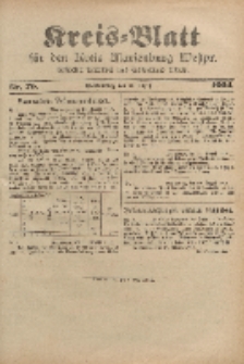 Kreis-Blatt für den Kreis Marienburg Westpreussen, 31. August, Nr 70.