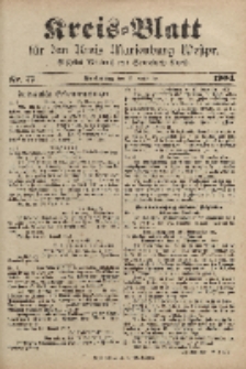 Kreis-Blatt für den Kreis Marienburg Westpreussen, 24. September, Nr 77.