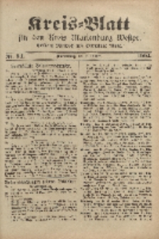 Kreis-Blatt für den Kreis Marienburg Westpreussen, 22. Oktober, Nr 84.