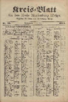 Kreis-Blatt für den Kreis Marienburg Westpreussen, 26. Oktober, Nr 85.