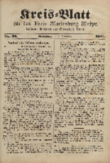 Kreis-Blatt für den Kreis Marienburg Westpreussen, 12. November, Nr 90.
