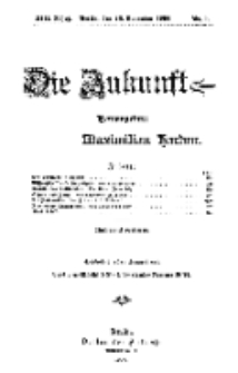 Die Zukunft, 26. November, Jahrg. XIII, Bd. 49, Nr 9.