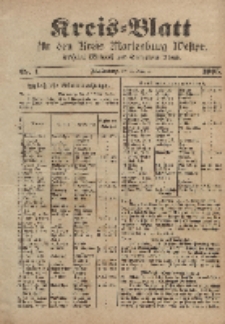 Kreis-Blatt für den Kreis Marienburg Westpreussen, 4. Januar, Nr 1.