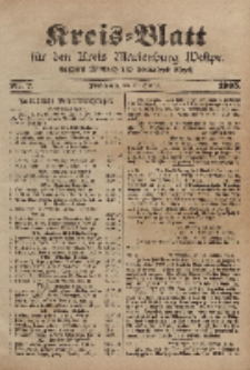 Kreis-Blatt für den Kreis Marienburg Westpreussen, 28. Januar, Nr 7.