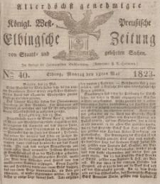 Elbingsche Zeitung, No. 40 Montag, 19 Mai 1823