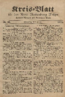 Kreis-Blatt für den Kreis Marienburg Westpreussen, 8. Februar, Nr 10.