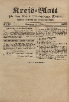 Kreis-Blatt für den Kreis Marienburg Westpreussen, 15. Februar, Nr 12.