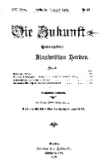 Die Zukunft, 9. August, Jahrg. XXI, Bd. 84, Nr 45.