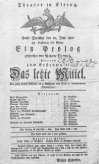 Das letzte Mittel - afisz