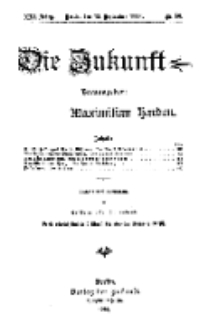 Die Zukunft, 13. September, Jahrg. XXI, Bd. 84, Nr 50.