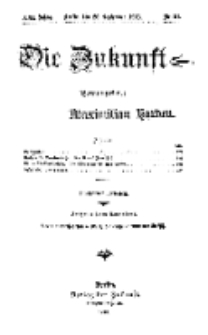 Die Zukunft, 20. September, Jahrg. XXI, Bd. 84, Nr 51.