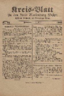 Kreis-Blatt für den Kreis Marienburg Westpreussen, 29. März, Nr 24.