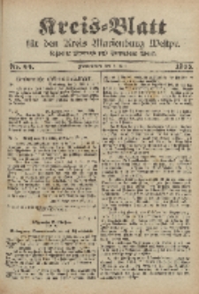 Kreis-Blatt für den Kreis Marienburg Westpreussen, 3. Mai, Nr 34.