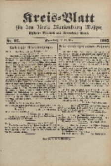 Kreis-Blatt für den Kreis Marienburg Westpreussen, 10. Mai, Nr 36.